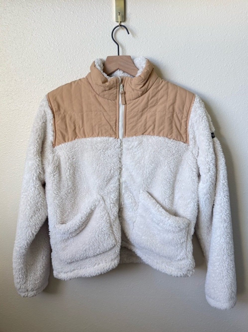 Columbia Full-Zip Jacket White & Brown Medium